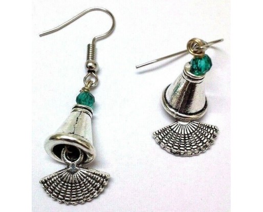 Silver Oxidized Earring Hook Dangle Drop Long - Fashion Novelty Gift - THE FAN 4